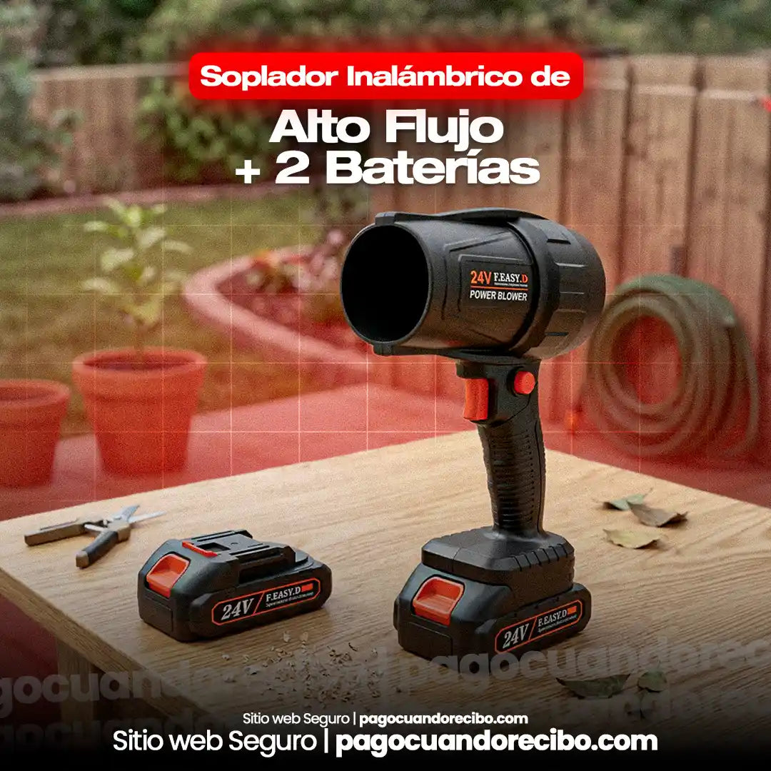 Soplador Inalámbrico de Alto Flujo + 2 Baterías