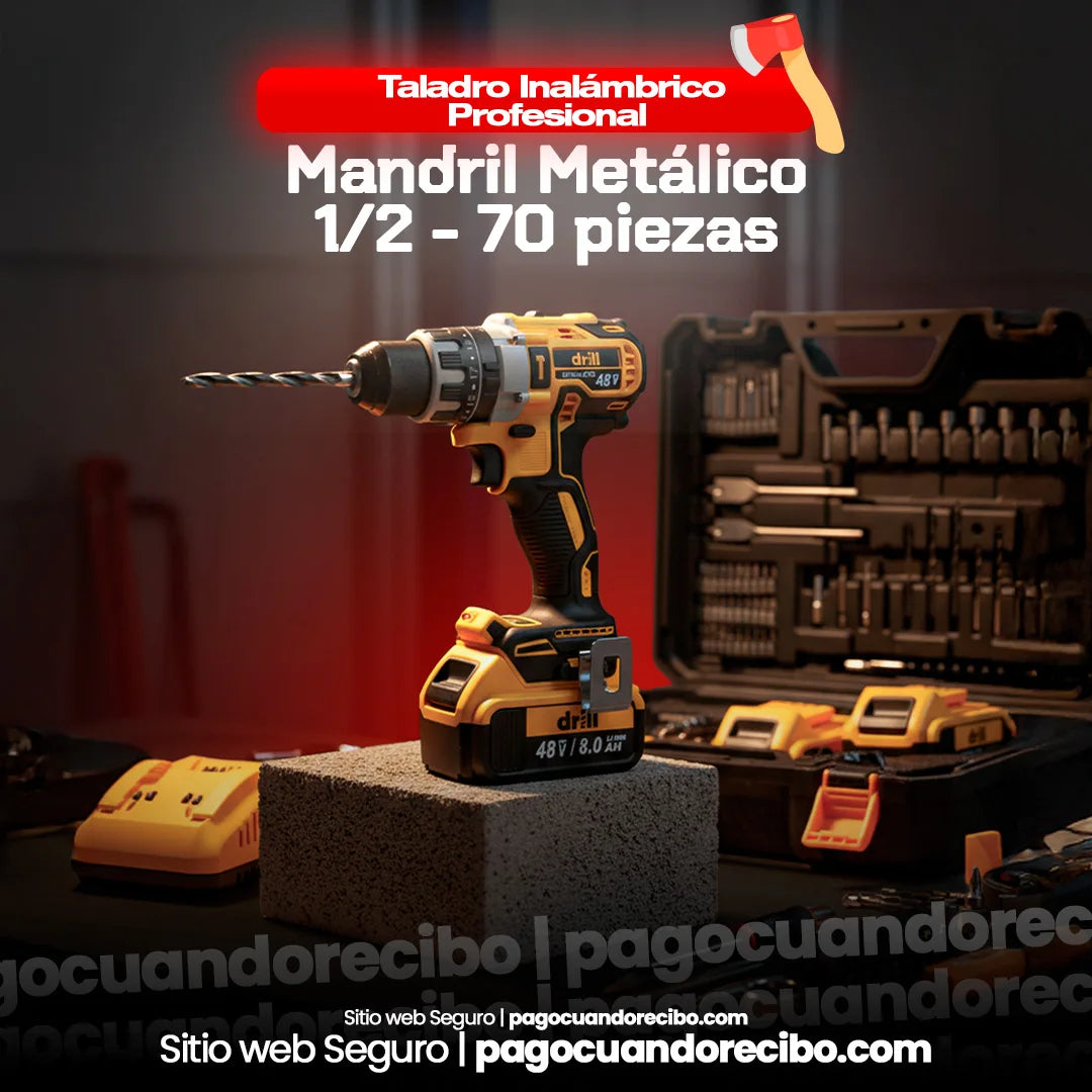 Taladro Profesional Mandril Metálico 1/2 Brushless