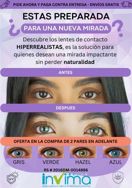 2x Lentes de contacto cosmético