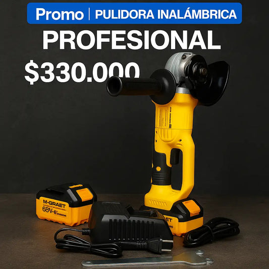 Kit Pulidora Inalámbrica Profesional Brushless