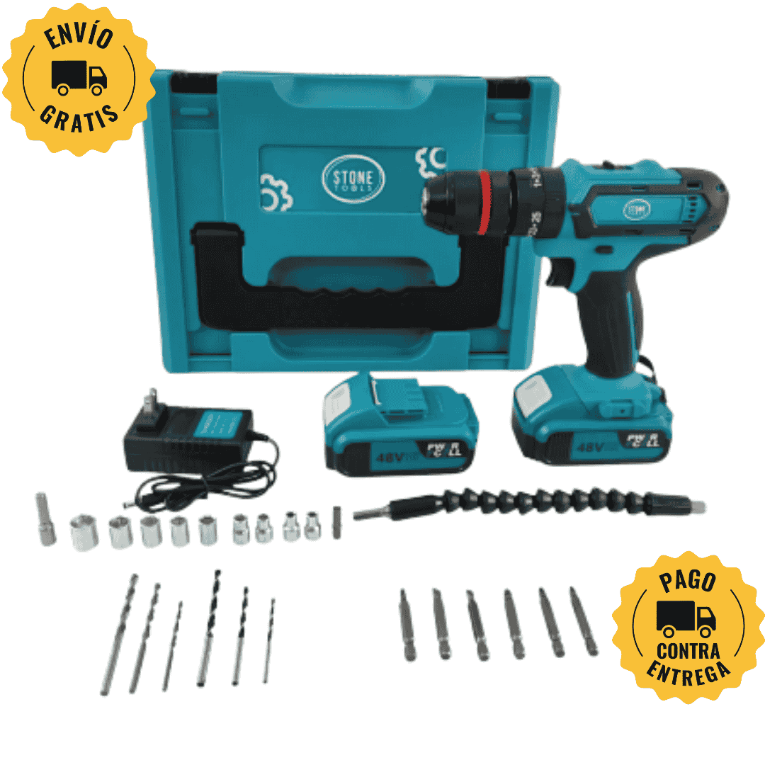 Kit Taladro Inalámbrico con mandril metálico de 1/2
