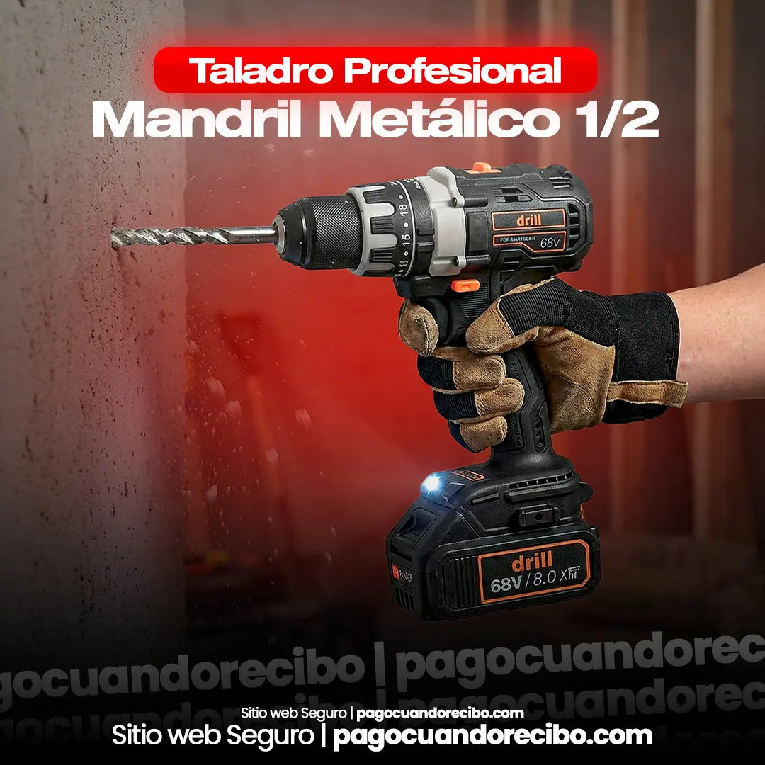 Taladro Profesional Mandril Metálico 1/2 Brushless