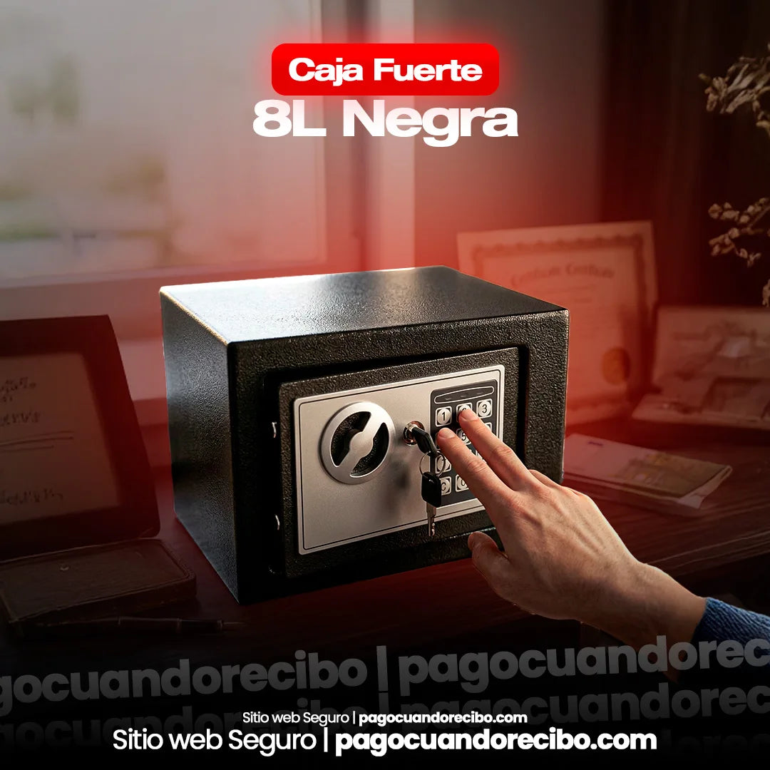 Caja Fuerte 8 Litros Negra