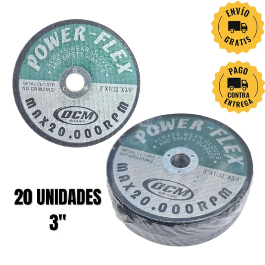 Discos Minipulidora 3" - Paquete 20 unidades