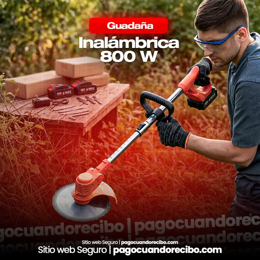 Guadaña Inalámabrica 800W - 2 Baterías