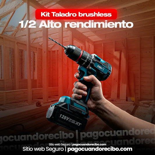 Kit Taladro Brushless 1/2 Alto Rendimiento - Azul