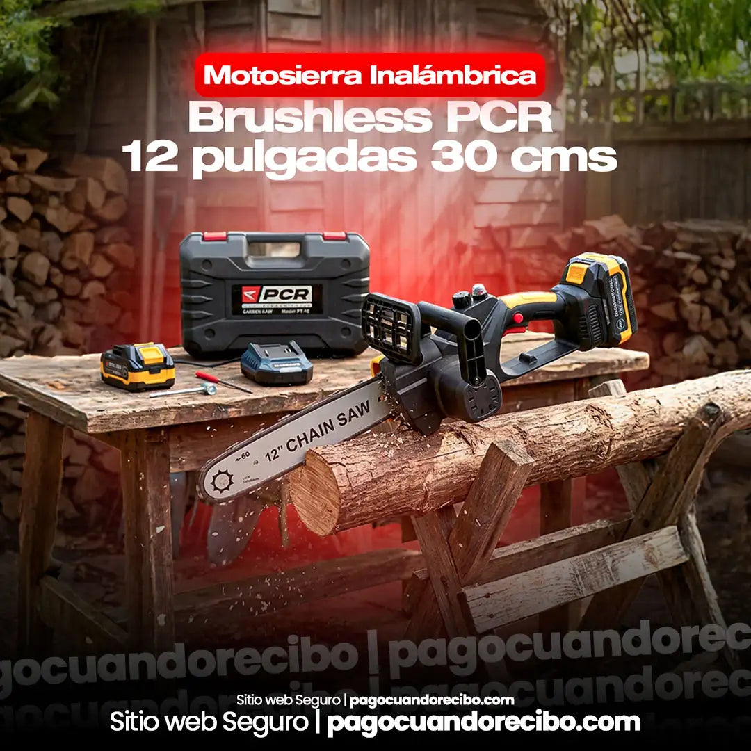 Motosierra Inalámbrica Brushless PCR 12 Pulgadas (30 cms)