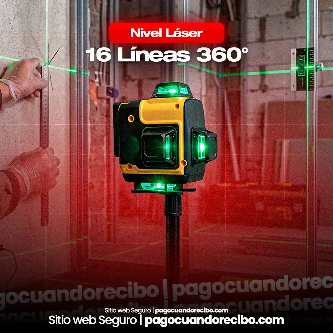 Nivel Láser 16 Líneas 360° Amarillo