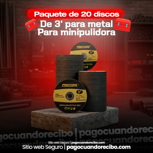 Discos Minipulidora 3" - Paquete 20 unidades