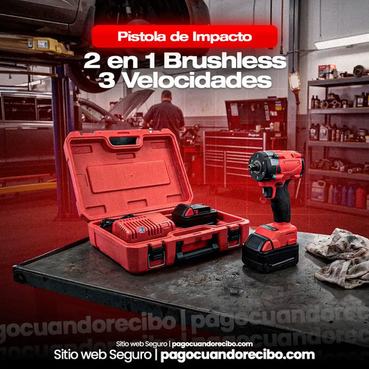 Pistola de impacto 2 en 1 - Motor Brushless