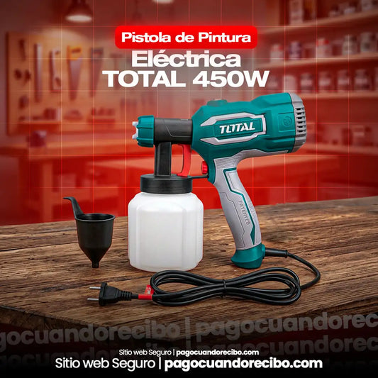 Pistola de Pintura Eléctrica Industrial TOTAL 450W