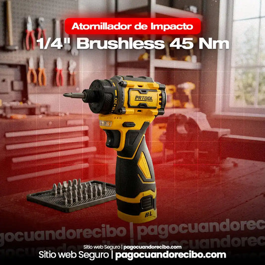Atornillador de Impacto 1/4" Brushless 45 Nm
