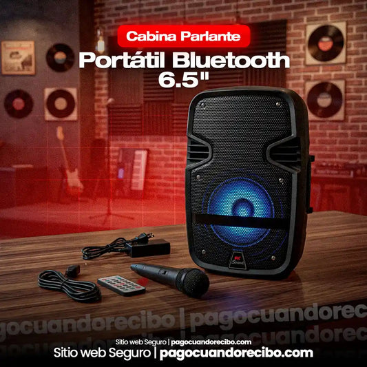 Cabina Parlante Portátil Bluetooth 6.5"