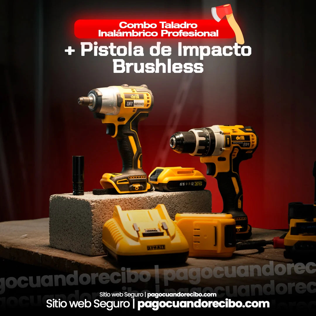 Combo Brushless: Taladro + Pistola de impacto