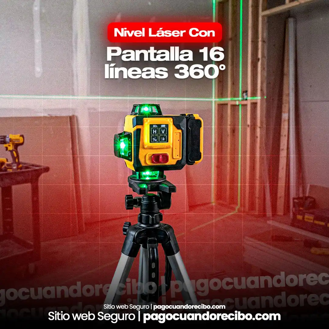 Nivel Láser Con Pantalla 16 líneas 360°