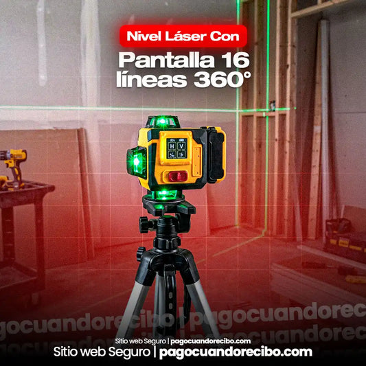 Nivel Láser Con Pantalla 16 líneas 360°