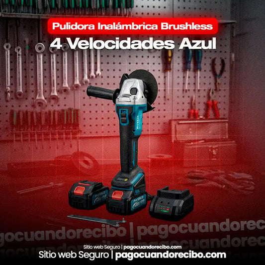 Pulidora Inalámbrica Brushless – 4 Velocidades Azul