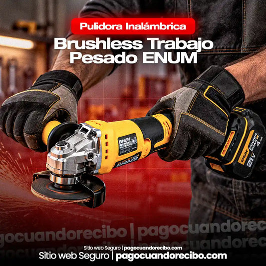 Pulidora Inalámbrica Brushless Trabajo Pesado - ENUM