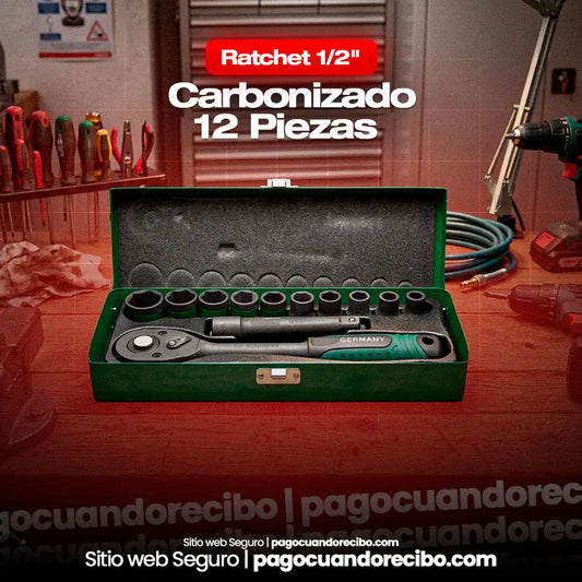 Ratchet 1/2" Carbonizado 12 Piezas