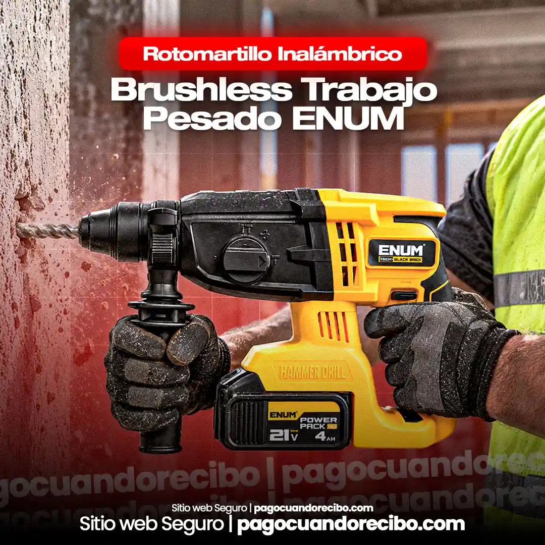 Rotomartillo Inalámbrico Brushless Trabajo Pesado - ENUM