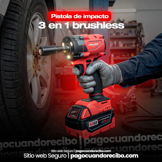Pistola de impacto 3 en 1 Brushless