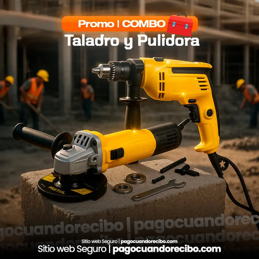 Combo Taladro y Pulidora Eléctricos